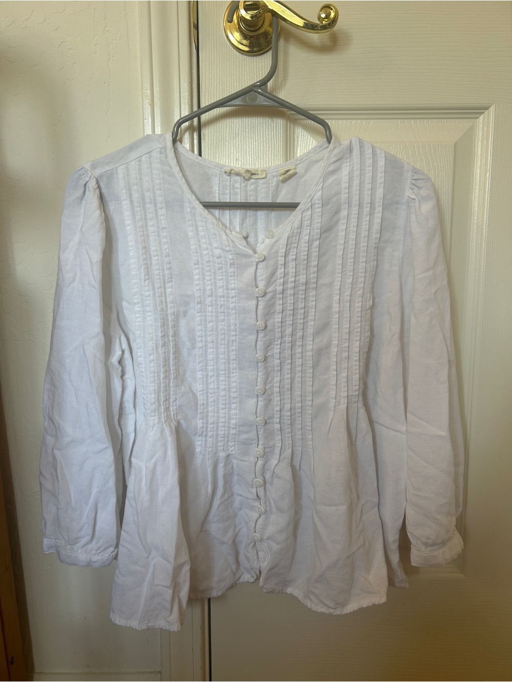 Levi's Gina White Linen Blend Blouse - Picture 4 of 8